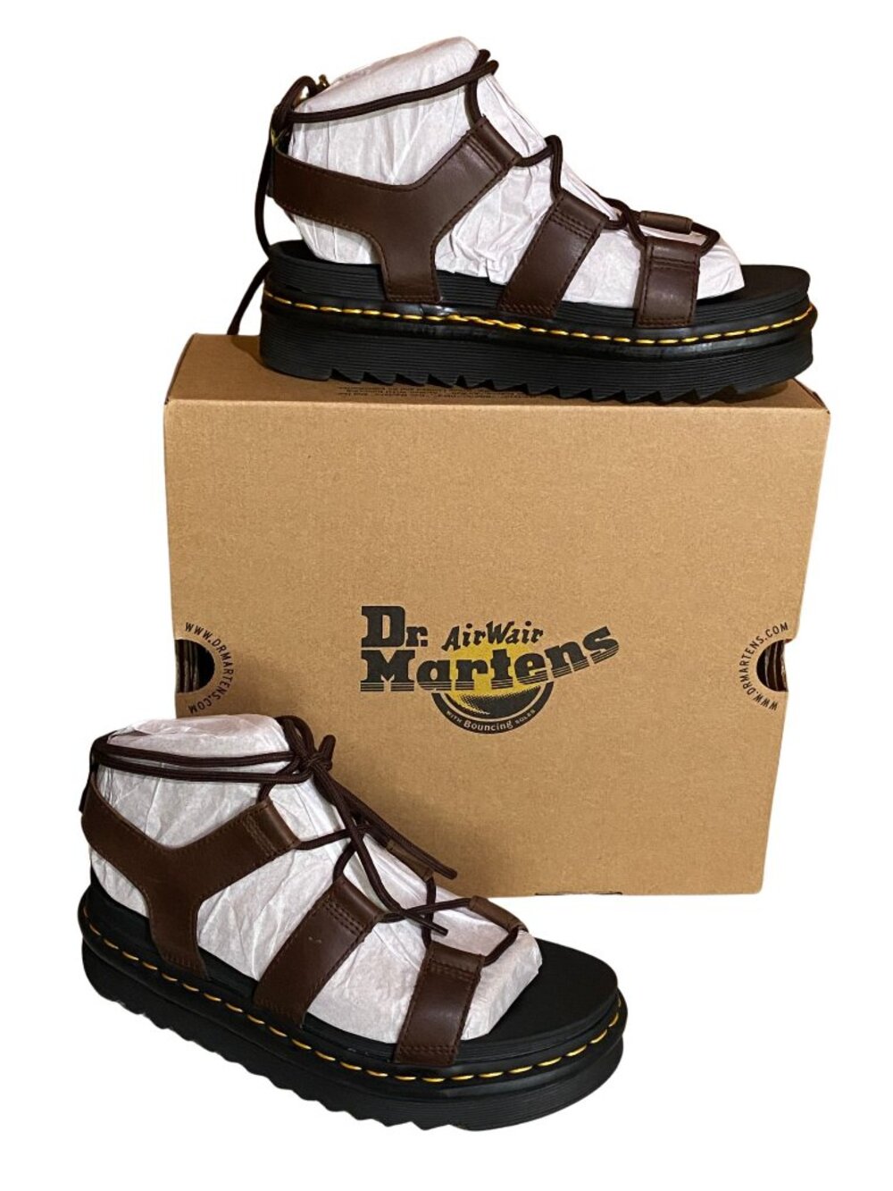 Dr. Martens Nartilla Sandals Dark Brown Size 8 Women